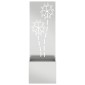 vidaXL Οθόνη Ιδιωτικότητας Κήπου Floral Ασημί 50 x 32 x 150 εκ