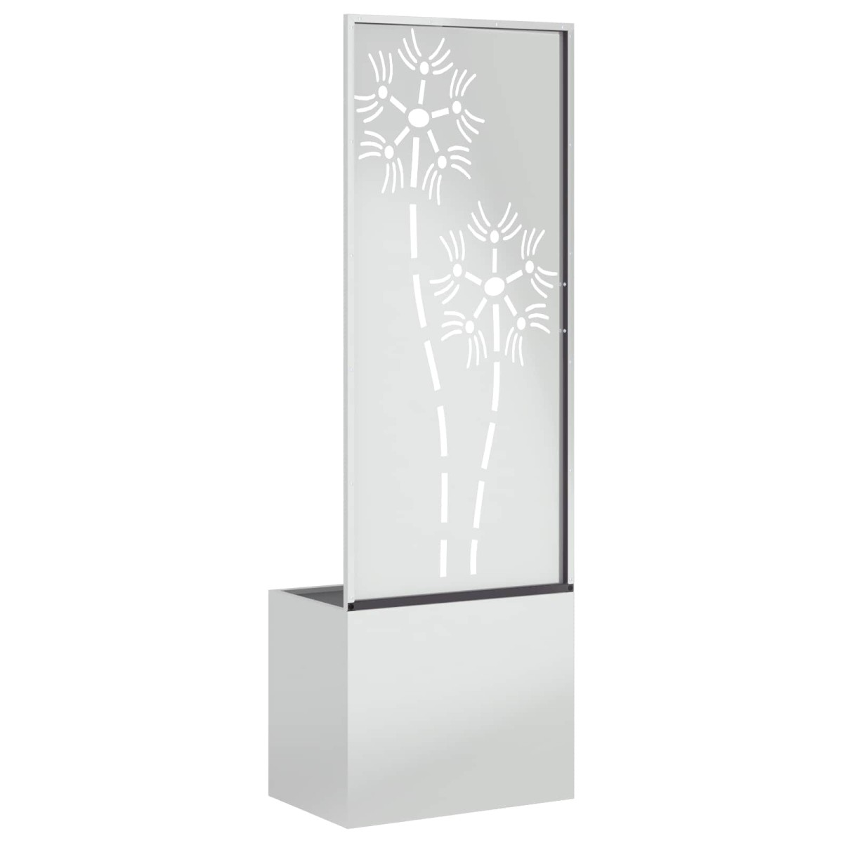 vidaXL Οθόνη Ιδιωτικότητας Κήπου Floral Ασημί 50 x 32 x 150 εκ