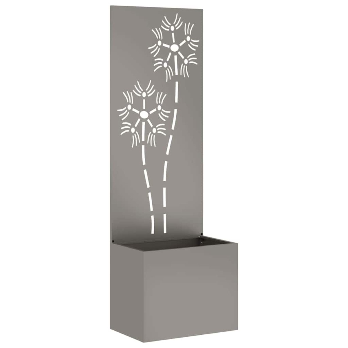 vidaXL Οθόνη Ιδιωτικότητας Κήπου Floral Σκ rusty 50 x 32 x 150 εκ
