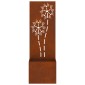 vidaXL Οθόνη Ιδιωτικότητας Κήπου Floral Σκ rusty 50 x 32 x 150 εκ