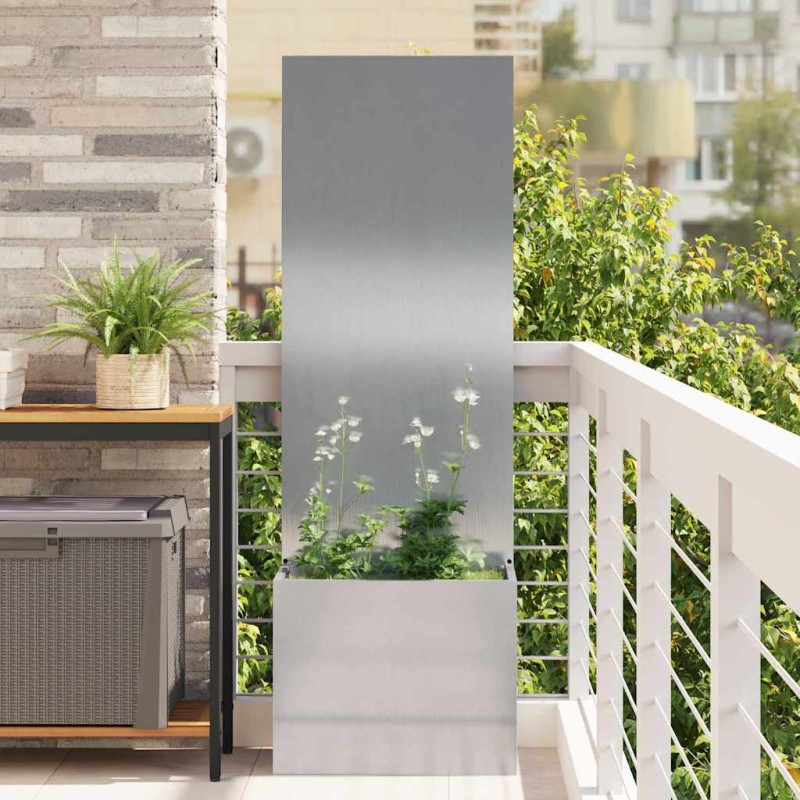 vidaXL Οθόνη Ιδιωτικότητας Κήπου Ασημί 50 x 32 x 150 εκ