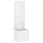 vidaXL Οθόνη Ιδιωτικότητας Κήπου Floral Λευκό 50 x 32 x 150 εκ