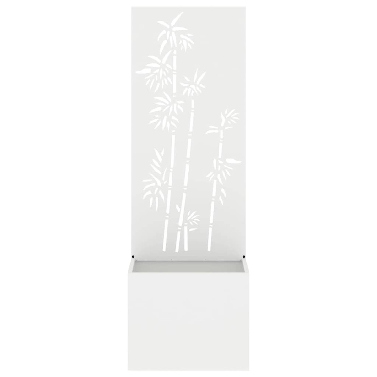 vidaXL Οθόνη Ιδιωτικότητας Κήπου Floral Λευκό 50 x 32 x 150 εκ