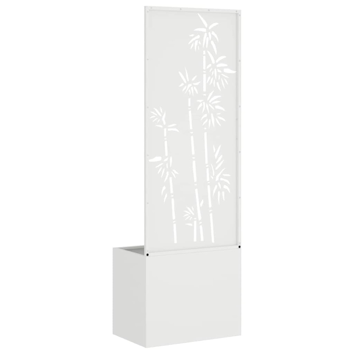 vidaXL Οθόνη Ιδιωτικότητας Κήπου Floral Λευκό 50 x 32 x 150 εκ