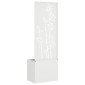vidaXL Οθόνη Ιδιωτικότητας Κήπου Floral Λευκό 50 x 32 x 150 εκ
