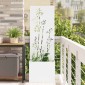 vidaXL Οθόνη Ιδιωτικότητας Κήπου Floral Λευκό 50 x 32 x 150 εκ