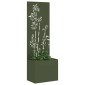 vidaXL Οθόνη Ιδιωτικότητας Κήπου Floral Λαδί 50 x 32 x 150 εκ