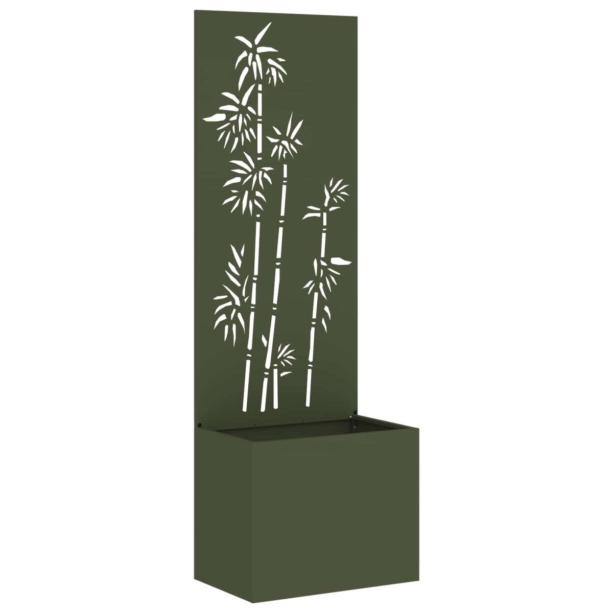 vidaXL Οθόνη Ιδιωτικότητας Κήπου Floral Λαδί 50 x 32 x 150 εκ