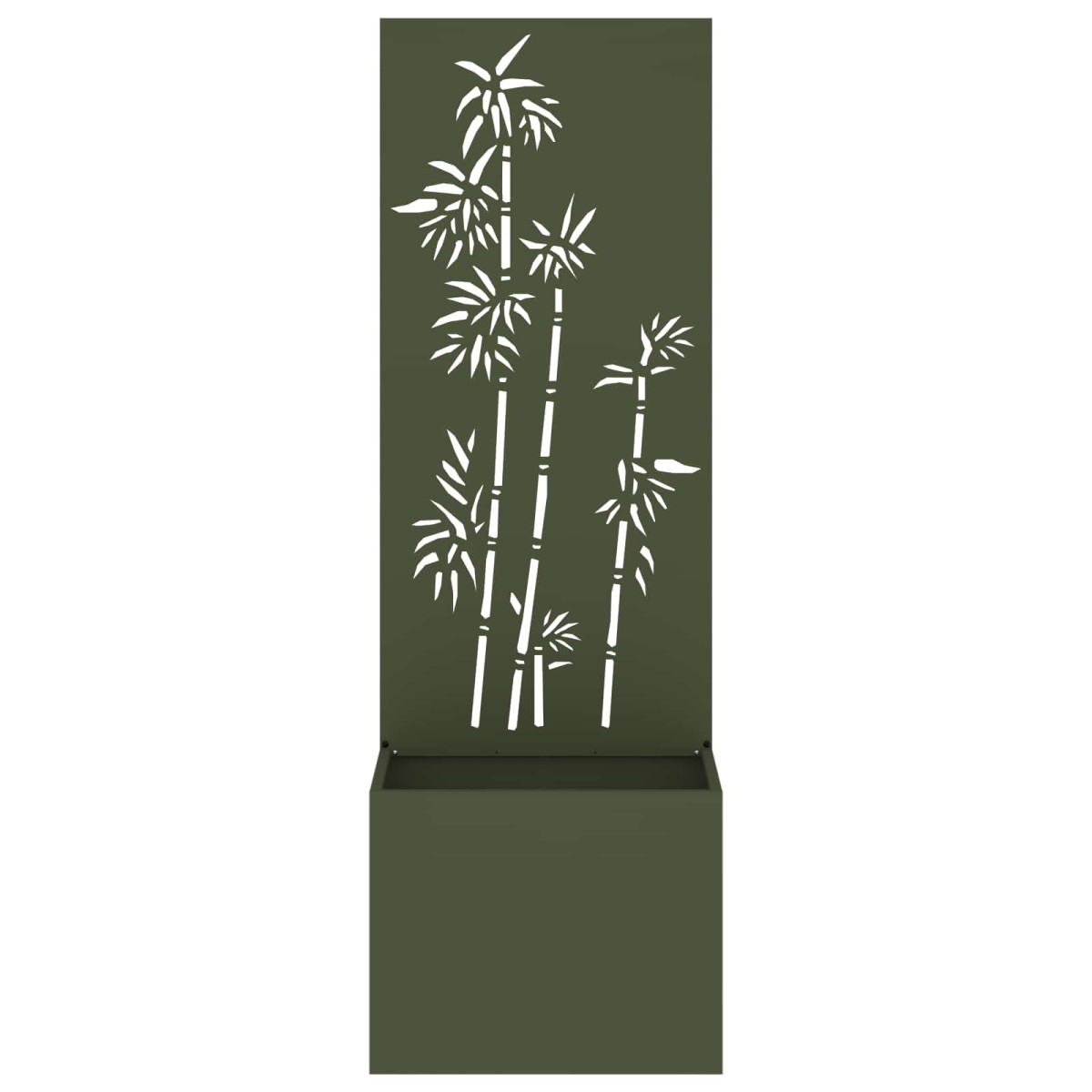 vidaXL Οθόνη Ιδιωτικότητας Κήπου Floral Λαδί 50 x 32 x 150 εκ
