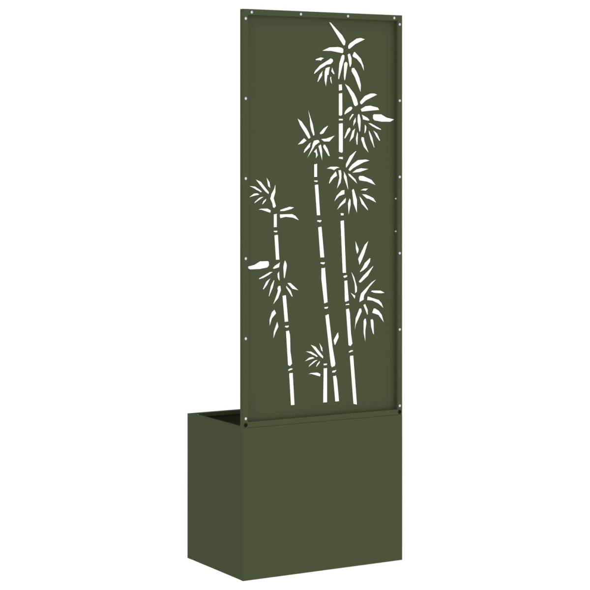 vidaXL Οθόνη Ιδιωτικότητας Κήπου Floral Λαδί 50 x 32 x 150 εκ