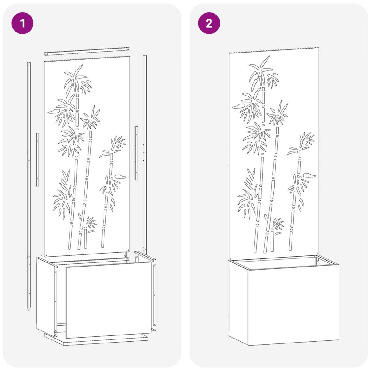 vidaXL Οθόνη Ιδιωτικότητας Κήπου Floral Λαδί 50 x 32 x 150 εκ