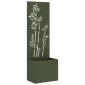 vidaXL Οθόνη Ιδιωτικότητας Κήπου Floral Λαδί 50 x 32 x 150 εκ