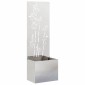 vidaXL Οθόνη Ιδιωτικότητας Κήπου Floral Ασημί 50 x 32 x 150 εκ