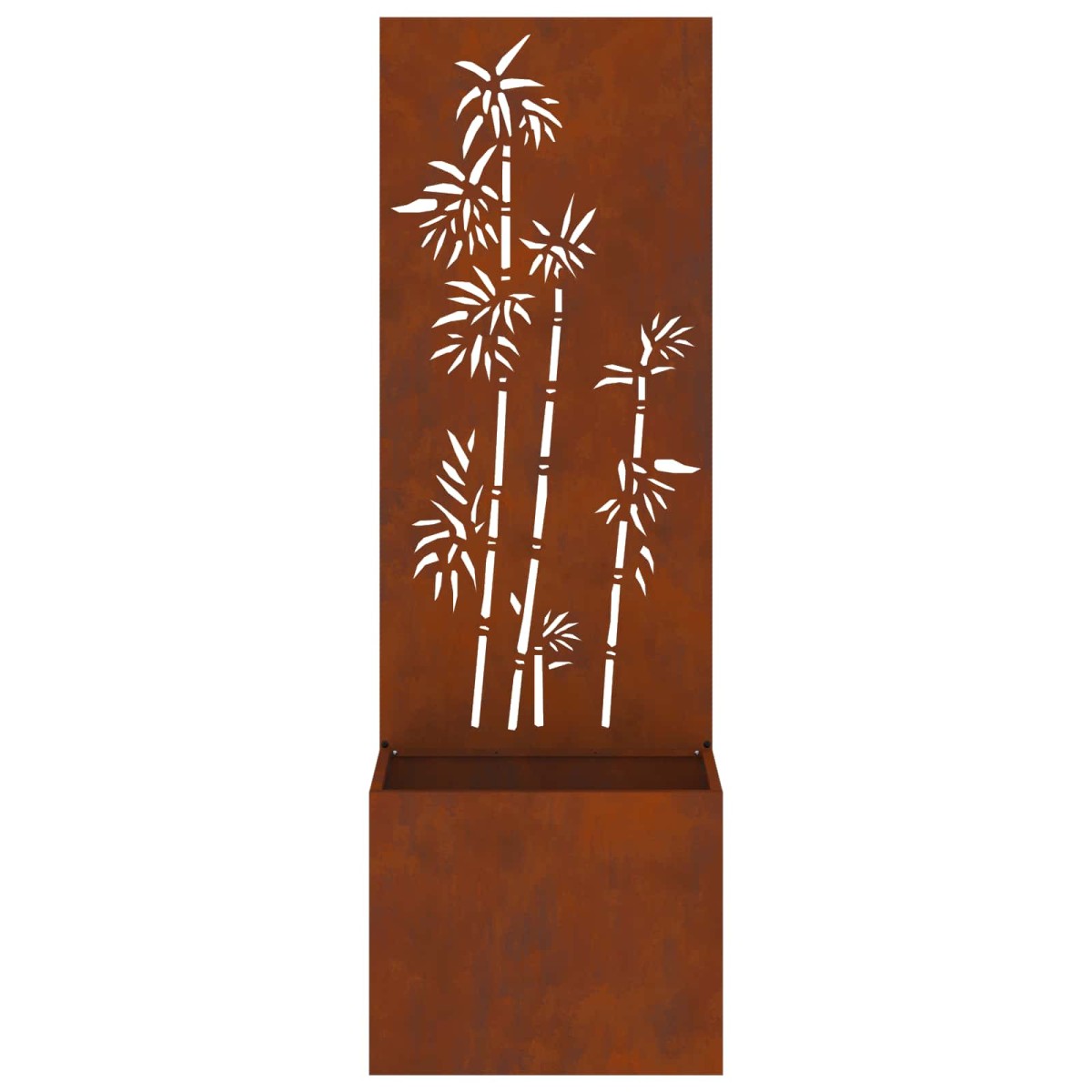 vidaXL Οθόνη Ιδιωτικότητας Κήπου Floral Σκ rusty 50 x 32 x 150 εκ