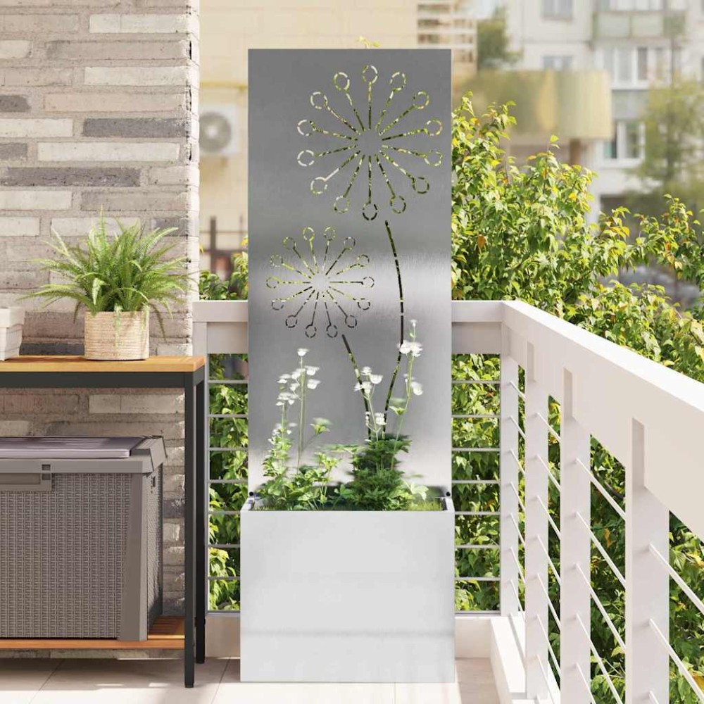 vidaXL Οθόνη Ιδιωτικότητας Κήπου Ασημί 50 x 32 x 150 εκ