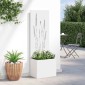 vidaXL Οθόνη Ιδιωτικότητας Κήπου Λευκό 50 x 32 x 150 εκ