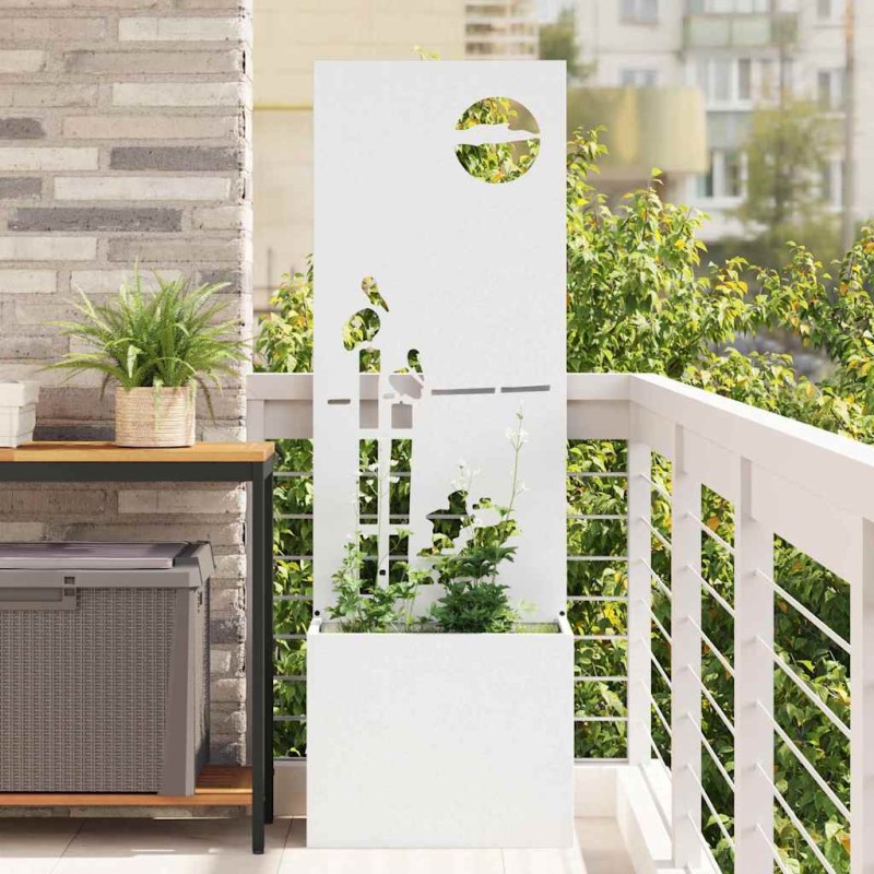 vidaXL Οθόνη Ιδιωτικότητας Κήπου Λευκό 50 x 32 x 150 εκ