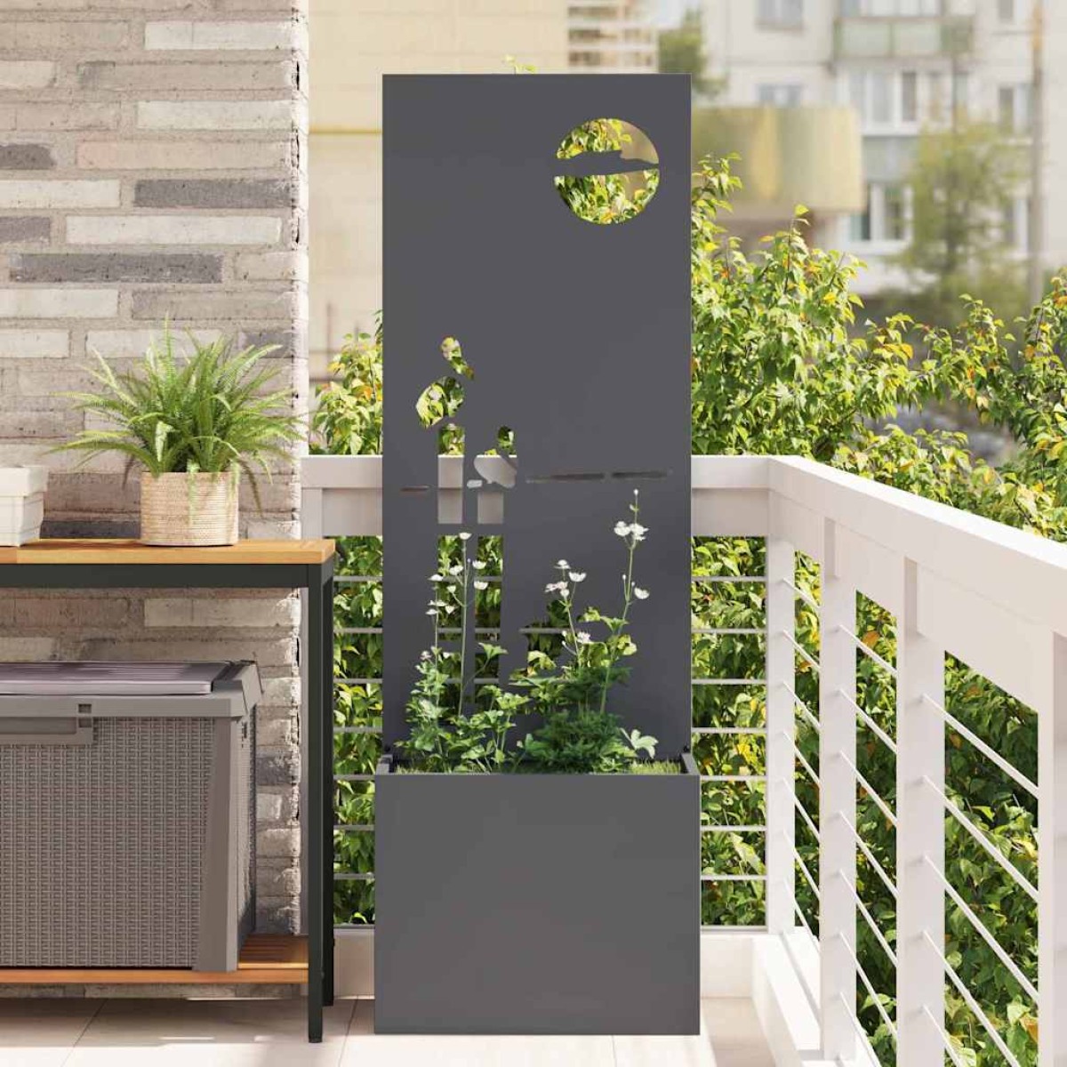 vidaXL Οθόνη Ιδιωτικότητας Κήπου Ανθρακί 50 x 32 x 150 εκ