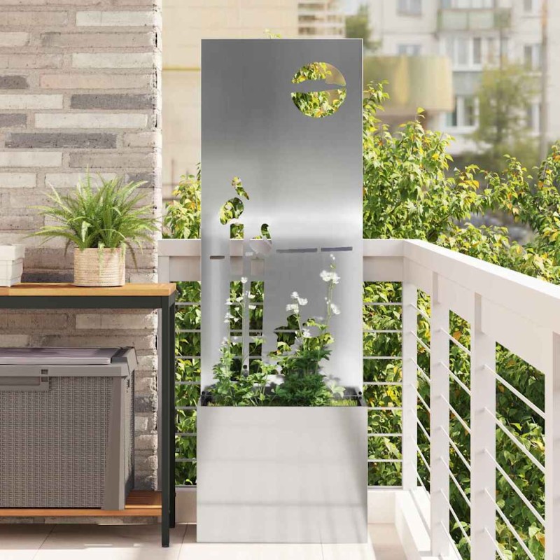 vidaXL Οθόνη Ιδιωτικότητας Κήπου Ασημί 50 x 32 x 150 εκ