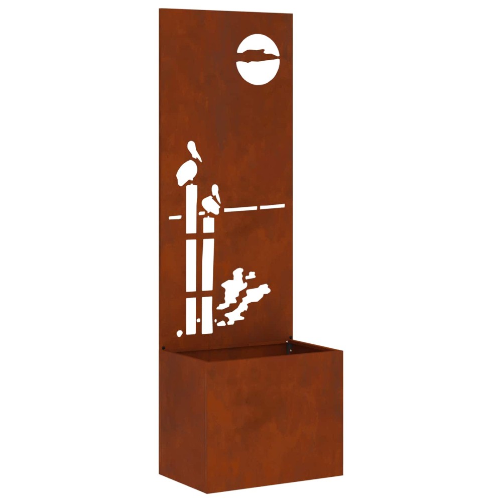 vidaXL Οθόνη Ιδιωτικότητας Κήπου Σκ rusty 50 x 32 x 150 εκ