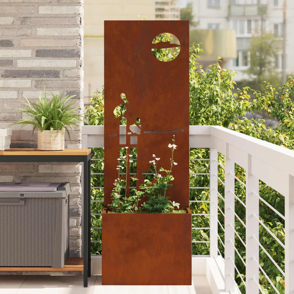 vidaXL Οθόνη Ιδιωτικότητας Κήπου Σκ rusty 50 x 32 x 150 εκ