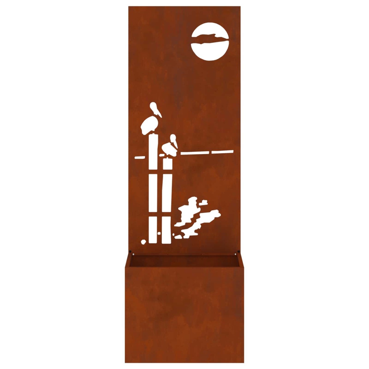 vidaXL Οθόνη Ιδιωτικότητας Κήπου Σκ rusty 50 x 32 x 150 εκ