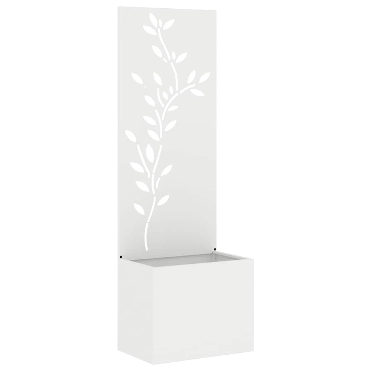 vidaXL Οθόνη Ιδιωτικότητας Κήπου Floral Λευκό 50 x 32 x 150 εκ