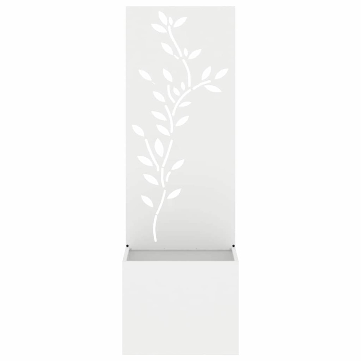 vidaXL Οθόνη Ιδιωτικότητας Κήπου Floral Λευκό 50 x 32 x 150 εκ
