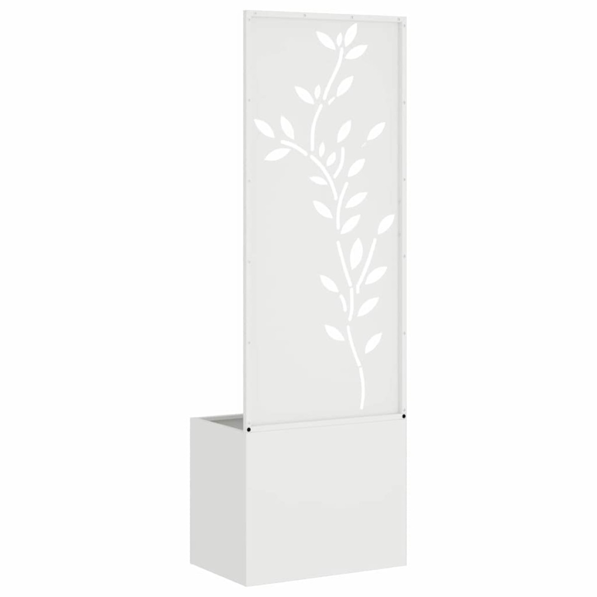 vidaXL Οθόνη Ιδιωτικότητας Κήπου Floral Λευκό 50 x 32 x 150 εκ