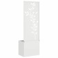 vidaXL Οθόνη Ιδιωτικότητας Κήπου Floral Λευκό 50 x 32 x 150 εκ