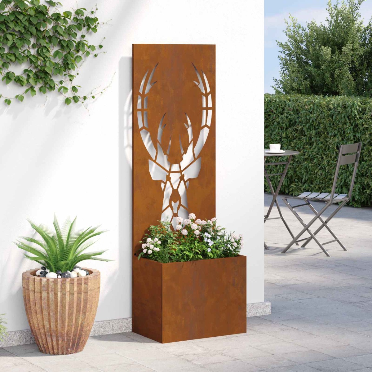 vidaXL Οθόνη Ιδιωτικότητας Κήπου Σκ rusty 50 x 32 x 150 εκ