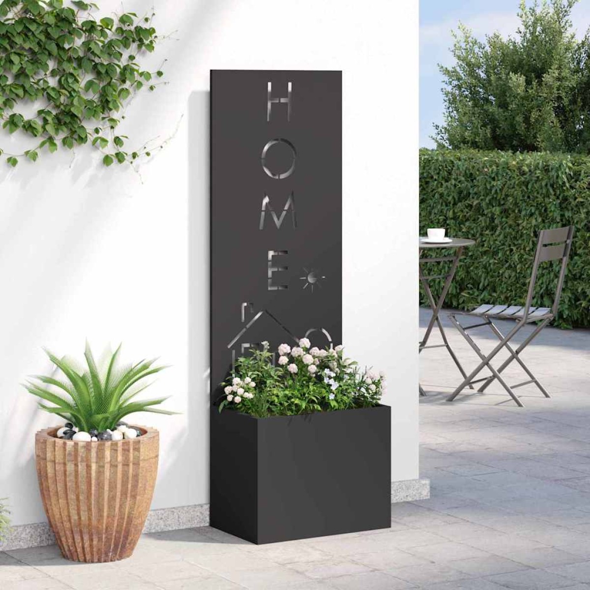vidaXL Οθόνη Ιδιωτικότητας Κήπου Μαύρο 50 x 32 x 150 εκ