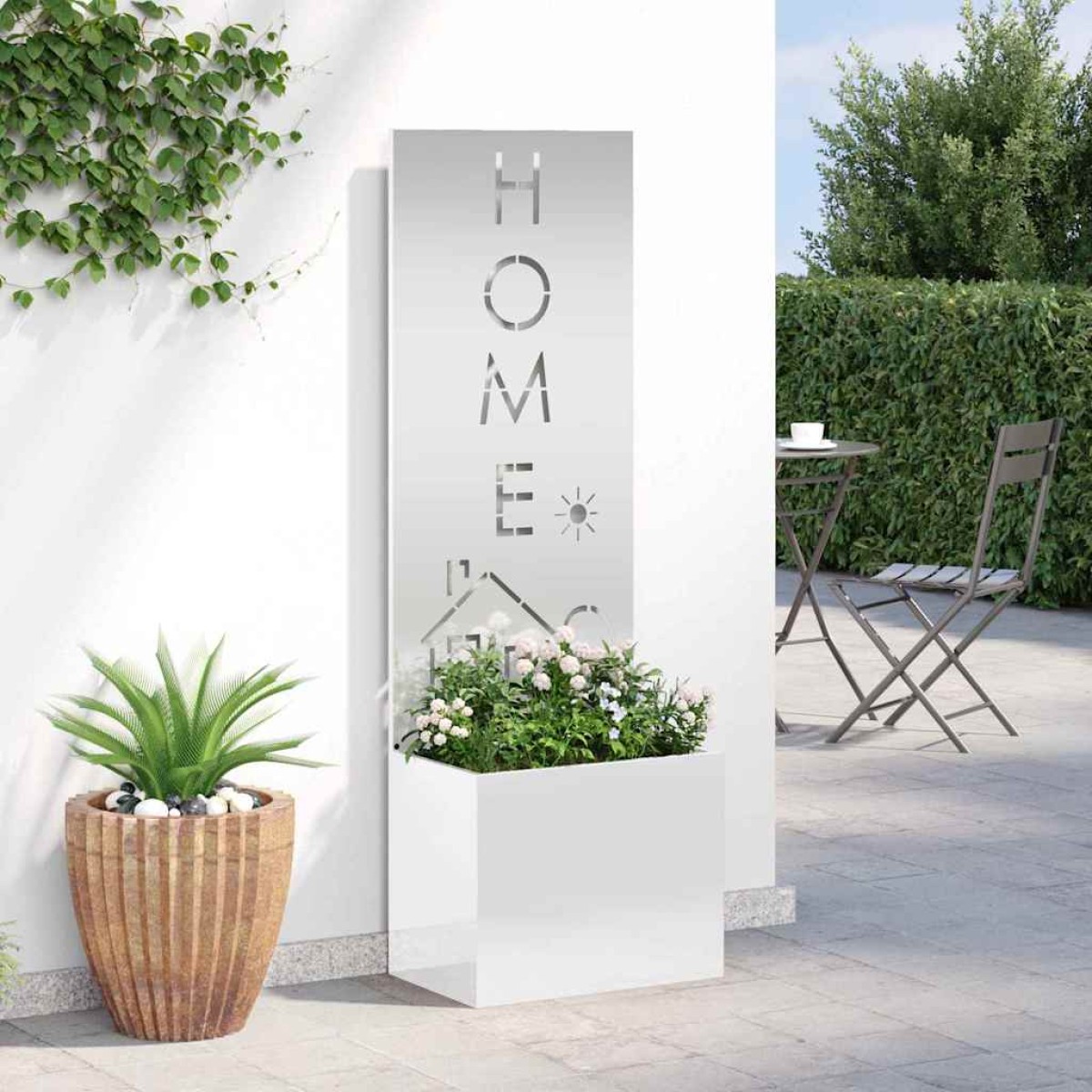 vidaXL Οθόνη Ιδιωτικότητας Κήπου Ασημί 50 x 32 x 150 εκ