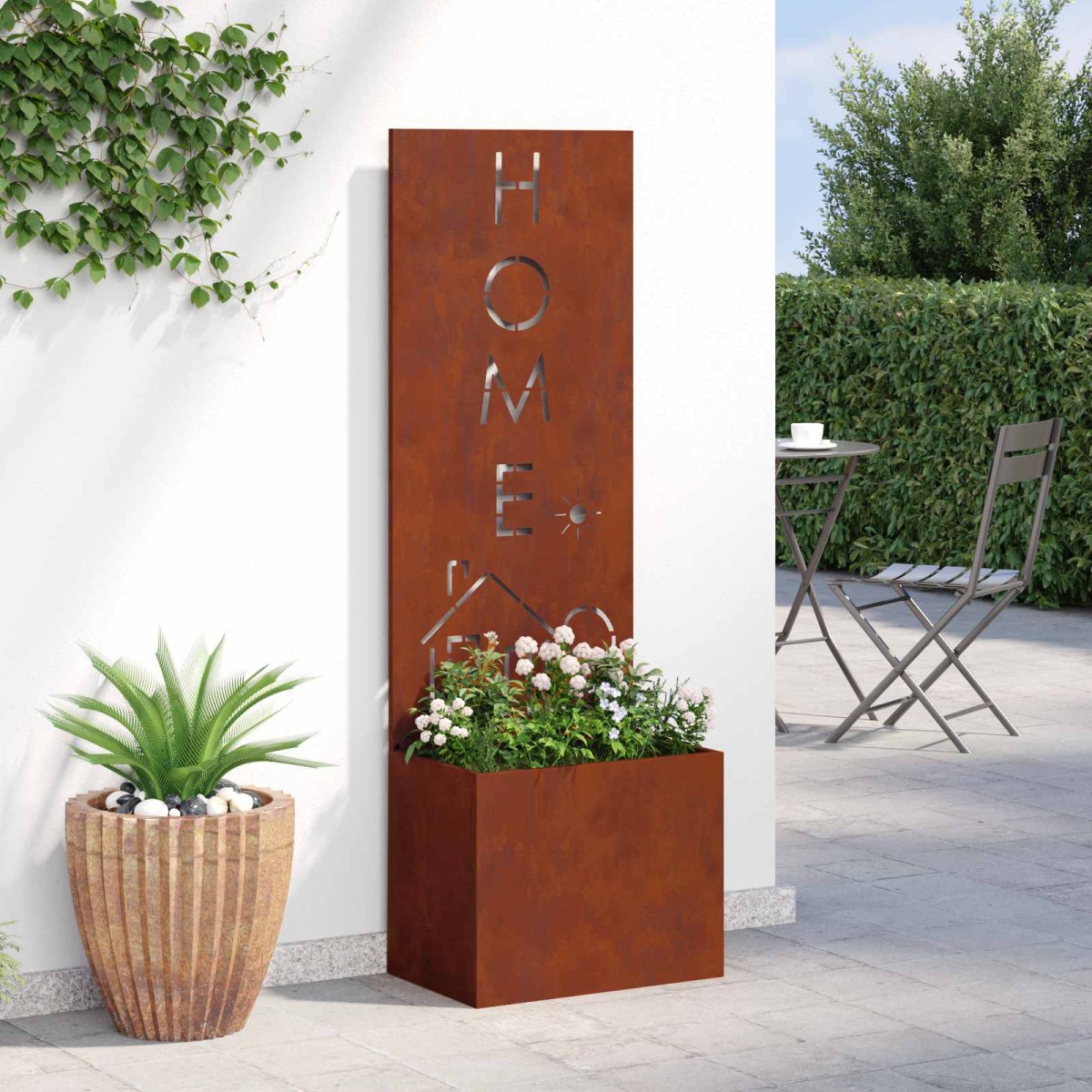 vidaXL Οθόνη Ιδιωτικότητας Κήπου Σκ rusty 50 x 32 x 150 εκ
