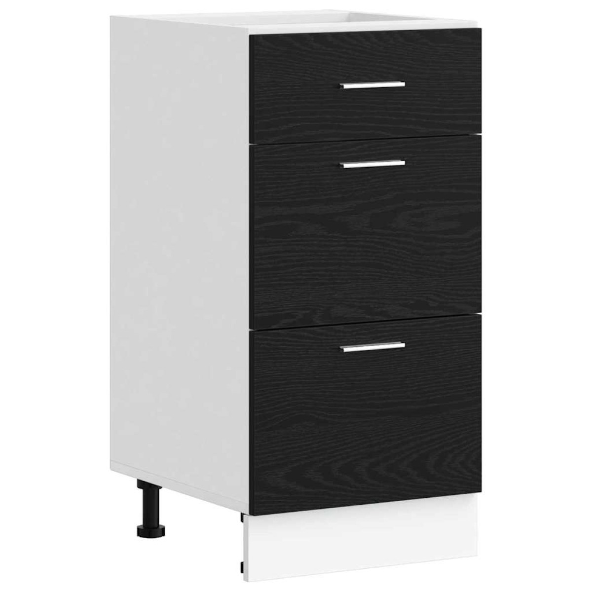 vidaXL Βάση Ντουλάπας Κουζίνας Μαύρη Οξυά 40 x 46 x 81,5 εκ