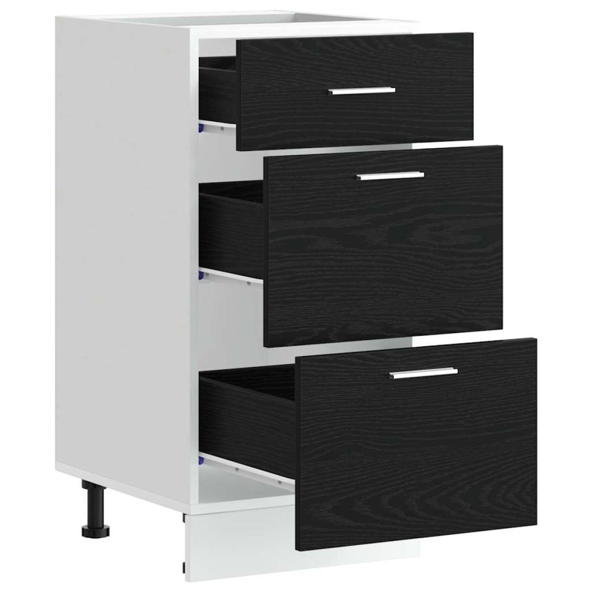 vidaXL Βάση Ντουλάπας Κουζίνας Μαύρη Οξυά 40 x 46 x 81,5 εκ
