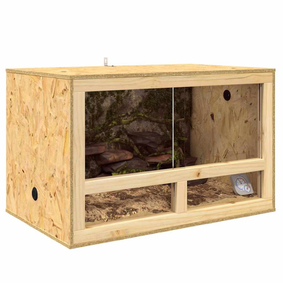 vidaXL Terrarium Καφέ 80 x 50 x 50 εκ OSB