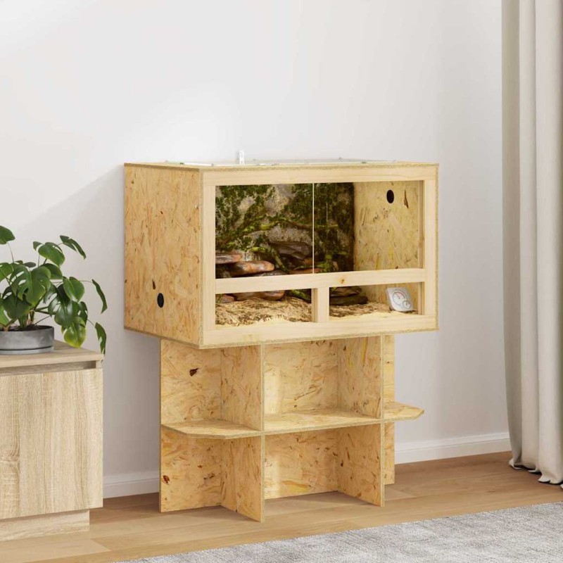 vidaXL Terrarium Καφέ 80 x 50 x 50 εκ OSB
