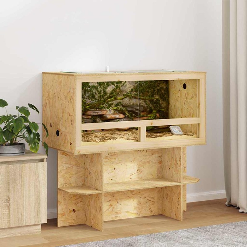 vidaXL Terrarium Καφέ 100 x 50 x 50 cm OSB
