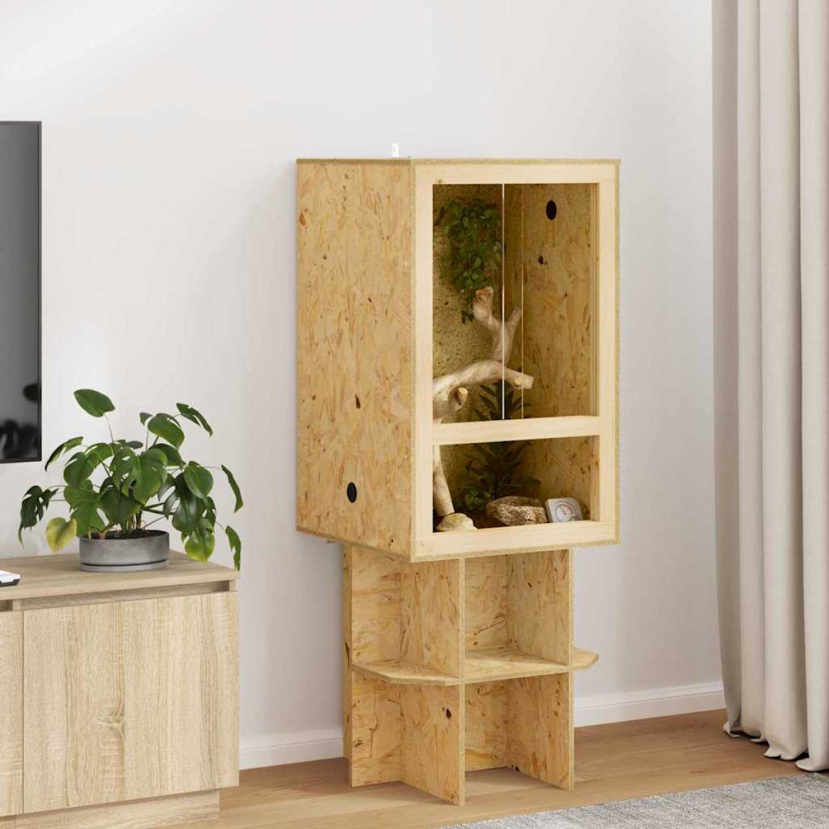 vidaXL Terrarium Καφέ 50 x 50 x 80 cm OSB