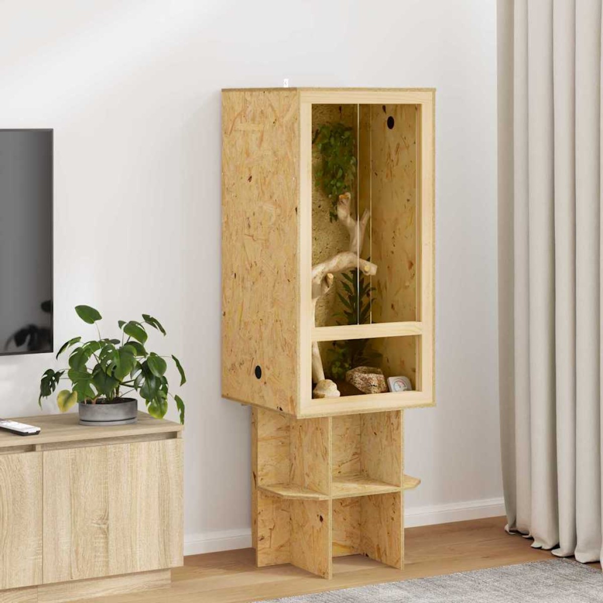 vidaXL Terrarium Καφέ 50 x 50 x 100 cm OSB