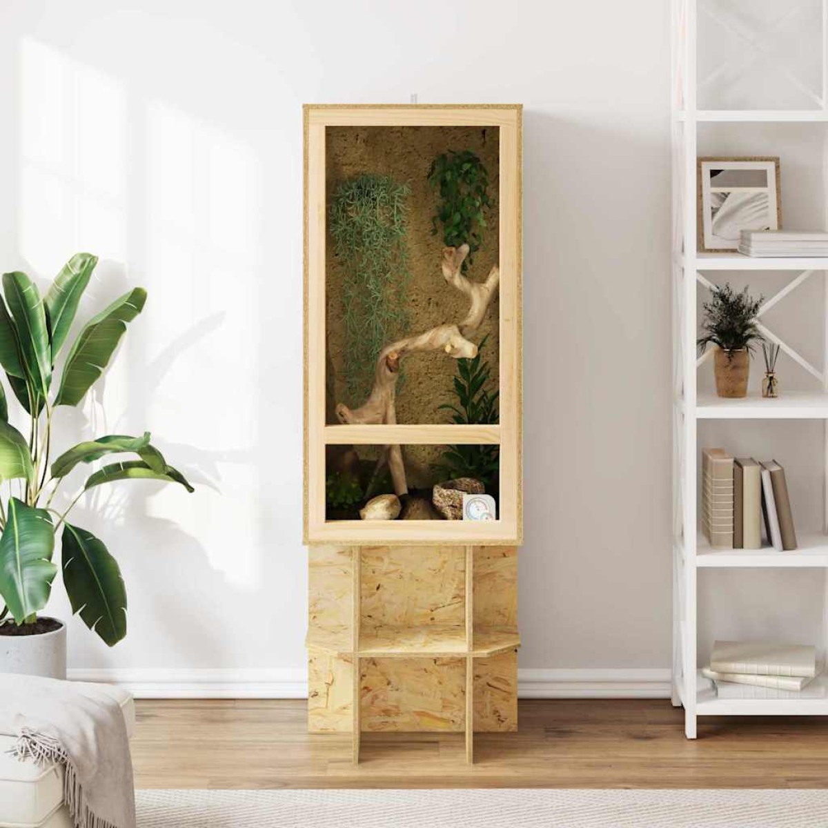 vidaXL Terrarium Καφέ 50 x 50 x 100 cm OSB