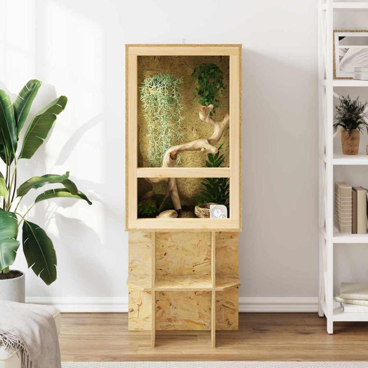 vidaXL Terrarium Καφέ 50 x 50 x 80 cm OSB