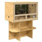vidaXL Βάση Terrarium Καφέ 80 x 50 x 50 εκ OSB