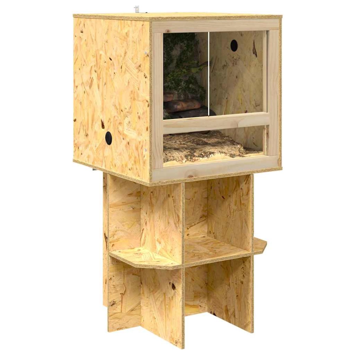 vidaXL Βάση Terrarium Καφέ 50 x 50 x 50 cm OSB