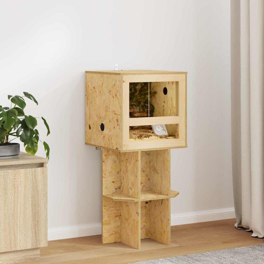 vidaXL Βάση Terrarium με ράφι Καφέ 40 x 40 x 50 cm OSB