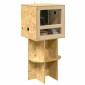 vidaXL Βάση Terrarium με ράφι Καφέ 40 x 40 x 50 cm OSB