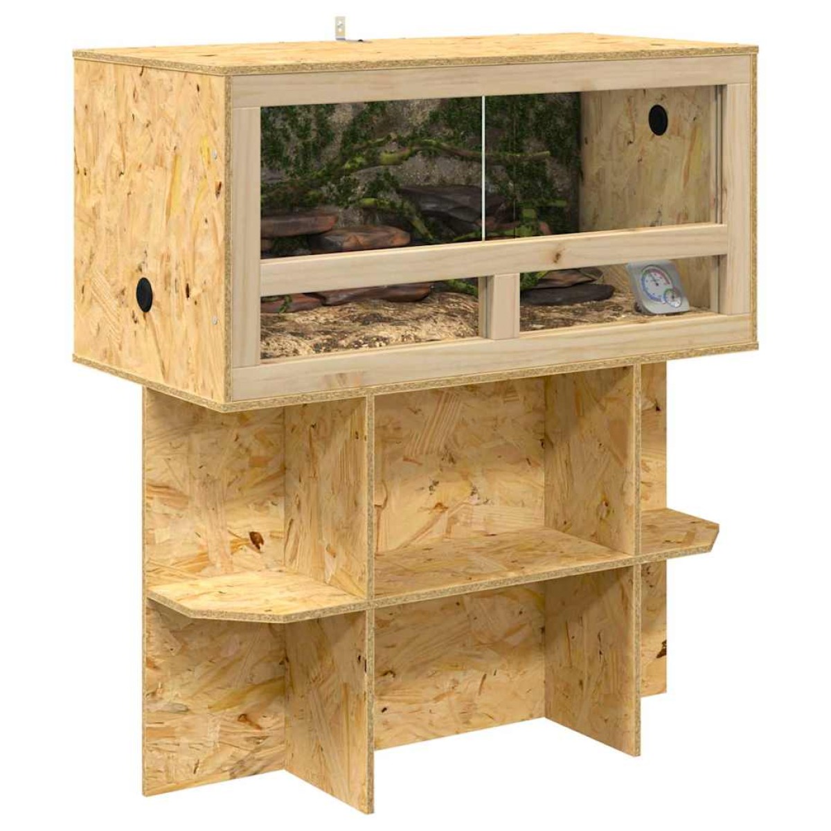 vidaXL Βάση Terrarium με ράφι Καφέ 80 x 40 x 50 cm OSB
