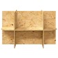 vidaXL Βάση Terrarium με ράφι Καφέ 80 x 40 x 50 cm OSB