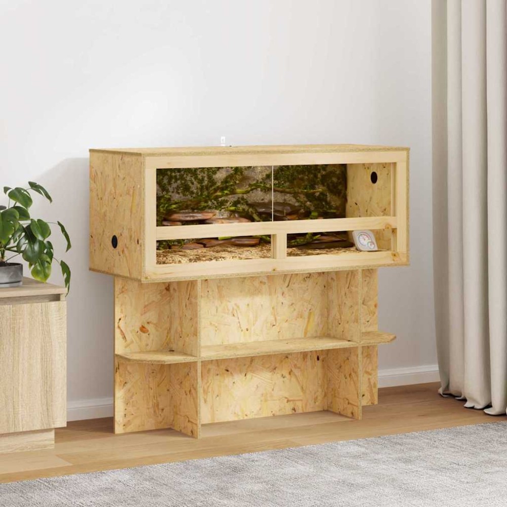 vidaXL Βάση Terrarium με ράφι Καφέ 100 x 40 x 50 cm OSB